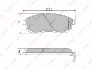 колодки дисковые передние!\ Nissan Skyline 2.0i 89-93/Stagea 2.5-3.5i 01-07 BD-5724 LYNXAUTO