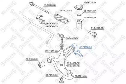 сайлентблок рычага зад.!\ Nissan Almera N16 00> 8774055SX STELLOX