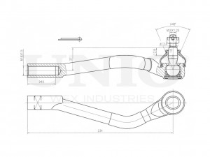 Наконечник рулевой левый SSP-10036 UNIO