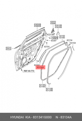 МОЛДИНГ ДВЕРИ 831341G000 MOBIS