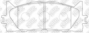 Колодки тормозные TOYOTA Camry V40 (06-) LEXUS ES350 (06-) передние (4шт.) NIBK PN1521 NIBK