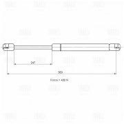 Упор газовый (амортизатор) Renault Koleos (08-) (крышки багажника) (GS 0906) GS0906 TRIALLI