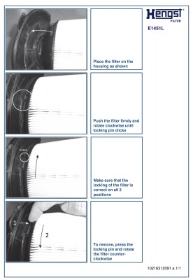 Фильтр воздушный E1451L HENGST