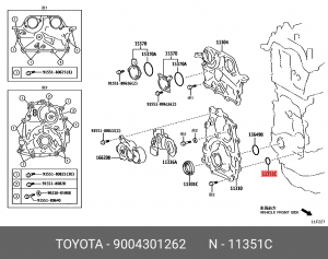 КОЛЬЦО УПЛОТНИТЕЛЬНОЕ 90043-01262 TOYOTA