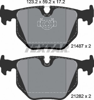 Комплект тормозных колодок с противошумной пластиной Q+, зад, BMW,LAND ROVER, 3  2148703 TEXTAR