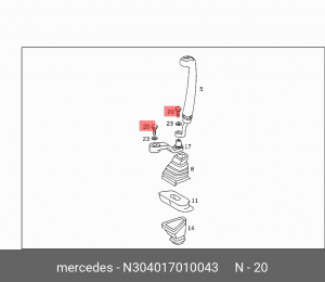 Винт N 304017 010043 MERCEDES BENZ