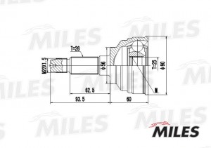 ШРУС наружный MAZDA 626/MX-6 1.6-3.0 87-92 (GSP 818031) GA20206 GA20206 MILES