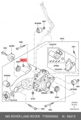 Пробка LAND ROVER редуктора OE TYB500060 LAND ROVER