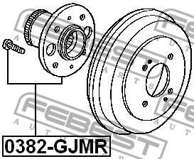 Ступица в сборе задняя HONDA JAZZ 08- 0382-GJMR 0382-GJMR FEBEST
