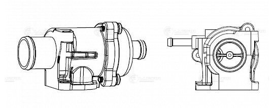 Термостат для а/м Лада X-Ray (15-)/Vesta (15-)/Гранта (14-) 1.4i/1.6i (доп. штуц LT 0104 LUZAR