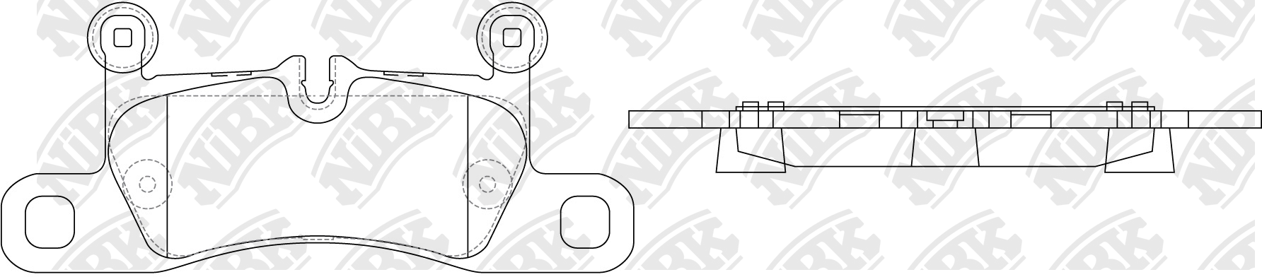 Колодки задние (VW TOUAREG 3.0-4.2 10-/PORSCHE CAYENNE 3.0-4.8 10-) PN0565 PN0565 NIBK