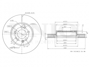 Диск тормозной передний BRD-20315 UNIO