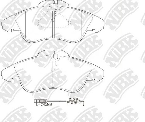 Колодки тормозные MERCEDES Sprinter (W901-W904),Vito (W638) VW LT (96-06) передн PN0301W NIBK