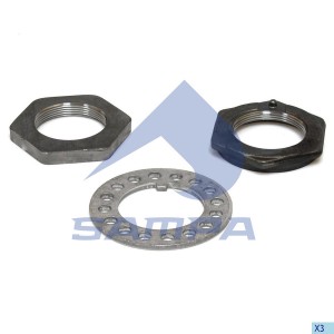 Гайка SAF ступицы M56x2 (SW85) (стопорное кольцо,2 гайки) SAMPA 075.596 SAMPA