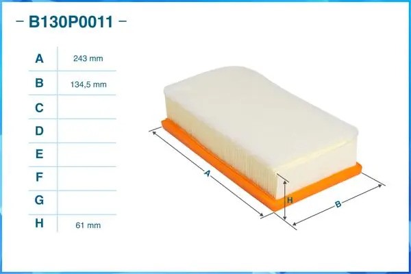 Фильтр воздушный B130P0011 B130P0011 CWORKS