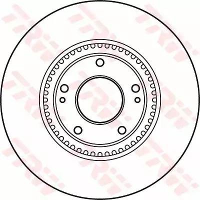 Диск тормозной HYUNDAI i30 (07-) KIA Soul,Ceed (13-) (1.6) (R16) передний (1шт.) DF4957S TRW
