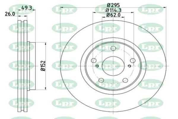 Диск тормозной T2087V T2087V LPR