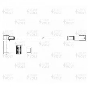 Датчик ABS для а/м КАМАЗ/DAF/Iveco/Mercedes-Benz угловой 400мм (VS-ABS 0709) VSABS0709 START VOLT