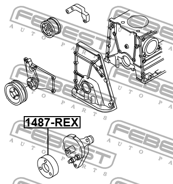 ролик натяжителя ремня!\ SsangYong Kyron E32 06> 1487-REX FEBEST
