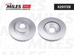 Диск тормозной (серия PRO с антикоррозионным покрытием) MERCEDES ML W166 передни K201728 MILES