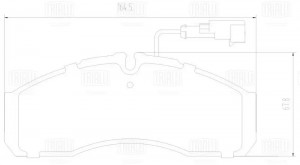 Колодки торм. Renault Master II (00-) диск. перед. (в компл. с 2-мя датчиками) ( PF 0972 TRIALLI