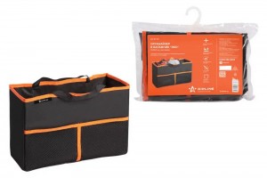 Органайзер-сумка в багажник (37х24х15 см) "AIRLINE" черный/оранжевый (складной) AOST09 AIRLINE