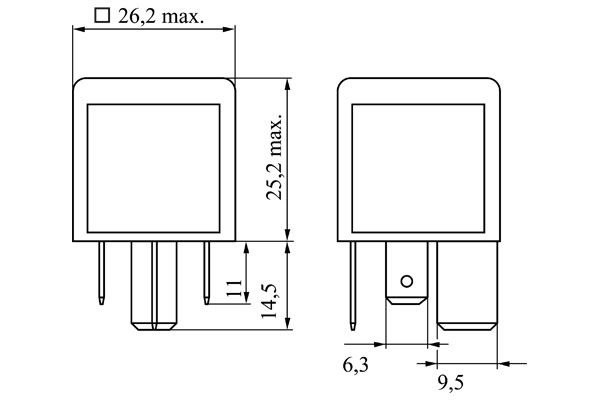 Мини-реле 12В 0 986 332 002 BOSCH