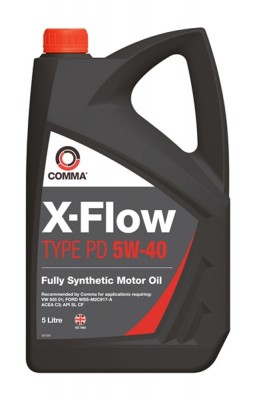COMMA 5W40 X-FLOW TYPE PD (5L) масло моторное! синт ACEA C3, API SL/CF, VW 505.0 XFPD5L COMMA