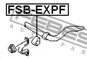 Втулка стабилизатора передняя FORD EXPLORER III 2002-2005 FSB-EXPF FSB-EXPF FEBEST