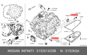 уплотнительное кольцо 31526-1XZ0B 31526-1XZ0B NISSAN
