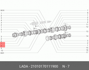 Ступица ВАЗ-2101-2107 синхронизатора АвтоВАЗ 21010-1701119-00 LADA VAZ