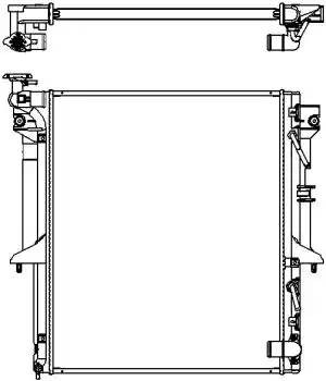 Радиатор MITSUBISHI Pajero Sport (06-) системы охлаждения SAKURA 33211077 SAKURA
