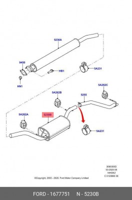 ГЛУШИТЕЛЬ FOC 08- 1677751 FORD