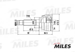 ШРУС наружный DAEWOO TICO 0.8 95- (GKN 302984) GA20084 GA20084 MILES