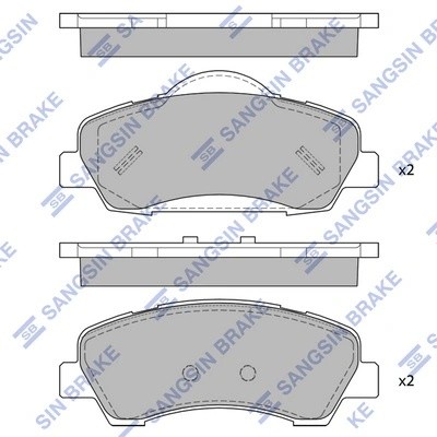 Колодки тормозные PEUGEOT 308 (13-) передние (4шт.) SANGSIN SP4208 SANGSIN