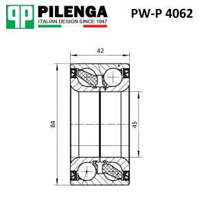 Подшипник ступицы передней (Штука) Accord 1998-   PW-P4062 PWP4062 PILENGA