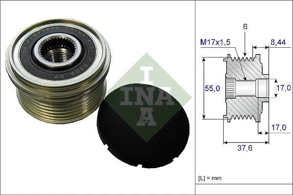 Шкив генератора MAZDA 3 (BK, BL), MITSUBISHI LANCER 08- 535024610 535024610 INA