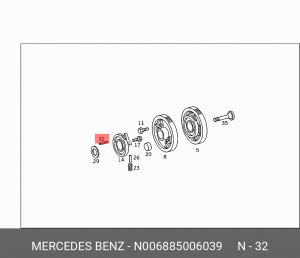 УСТАНОВОЧНАЯ ПРУЖИНА N006885006039 N 006885 006039 MERCEDES BENZ