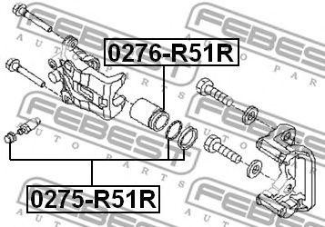 Поршень задн суппорта NISSAN PATHFINDER R51M 2005.01-2014.11 0276-R51R 0276-R51R FEBEST