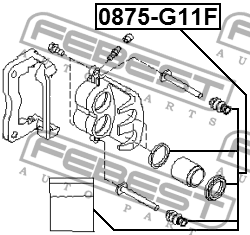 Ремкомплект передн суппорта 0875-G11F 0875-G11F FEBEST