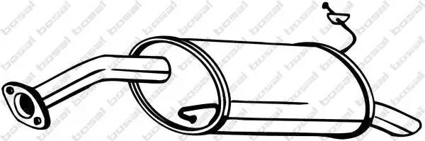 Глушитель HYUNDAI Getz (02-) задняя часть BOSAL 165-287 BOSAL