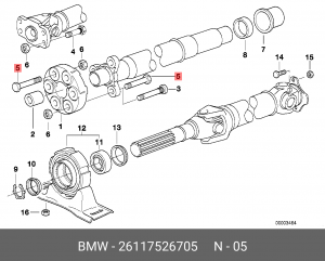 Болт BMW OE 26 11 7 526 705 BMW