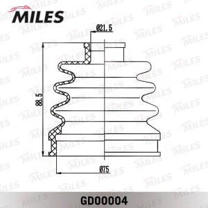 Пыльник ШРУСа наружного HYUNDAI Accent 1.3i/1.5i 94-10 GD00004 GD00004 MILES