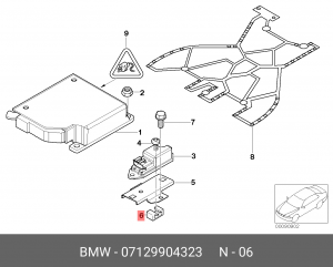 Крепление подкрылка BMW 07 12 9 904 323 BMW