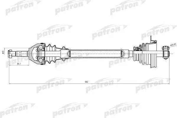 Полуось лев PDS0637 PDS0637 PATRON