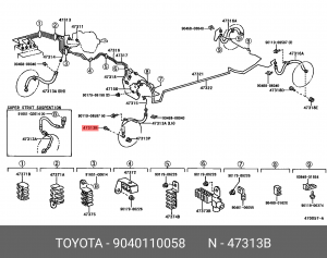 Болт тормозного шланга 90401-10058 90401-10058 TOYOTA