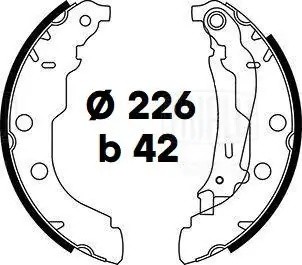 Колодки торм. Peugeot 406 (96-) барабан. 226x42 (GF 4473) GF 4473 TRIALLI