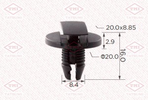 КРЕПЛЕНИЕ ЛОКЕРА CITROEN C2/ C3/ C4/ PEUGEOT 1007/ 206/ 207 TJB1704 TATSUMI