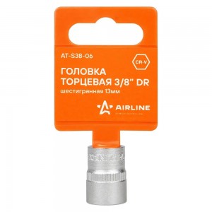 Головка торцевая 3/8" (13) "AIRLINE" (шестигранная) AT-S38-06 AIRLINE