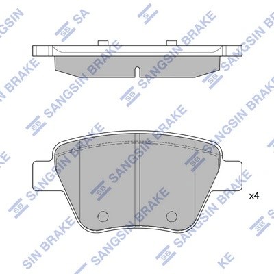 Колодки задние SKODA OCTAVIA (1Z/5E) SP2314 SP2314 SANGSIN